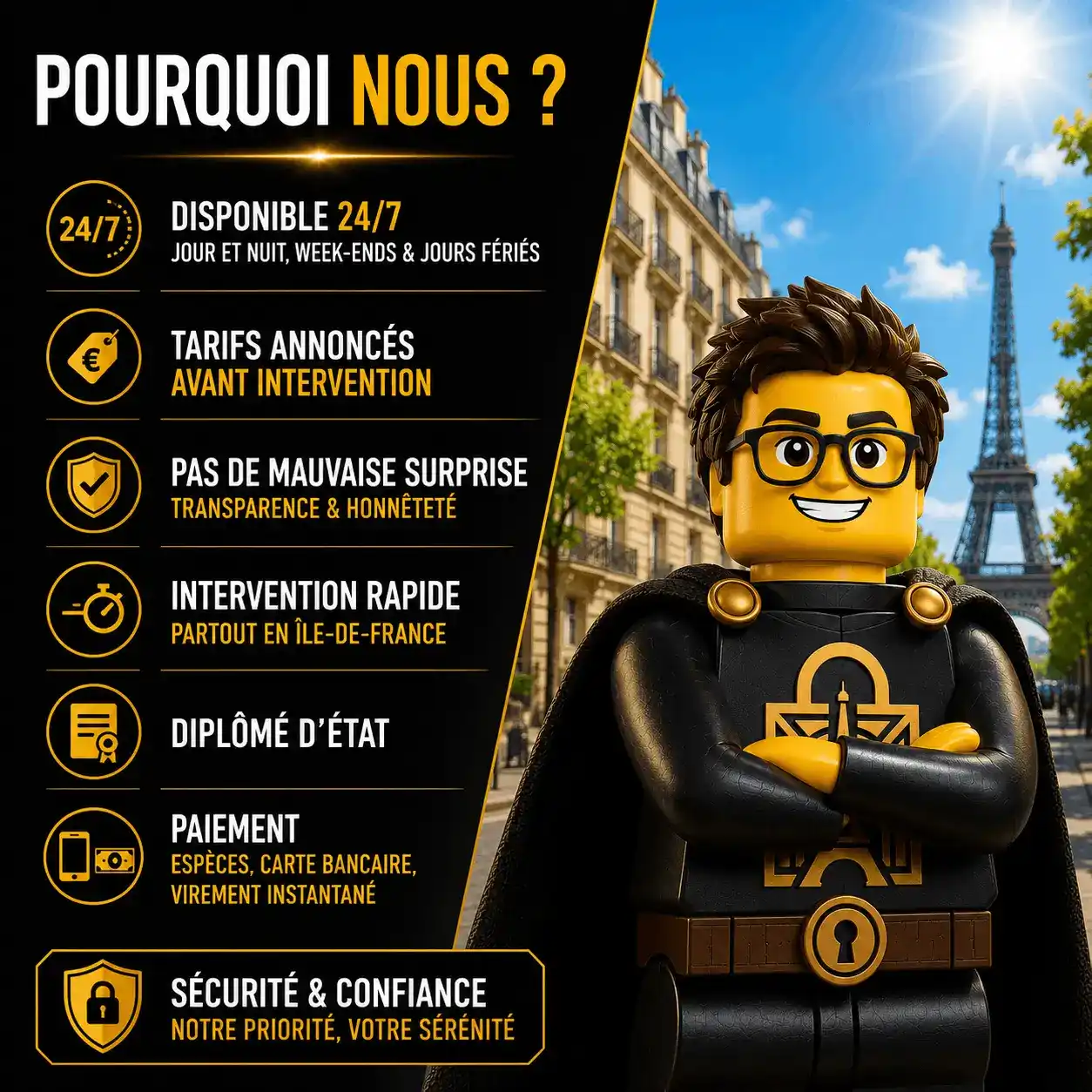 Serrureman à propos